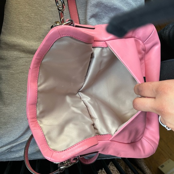 Coach Pink Leather Shoulder Bag - Picture 6 of 7